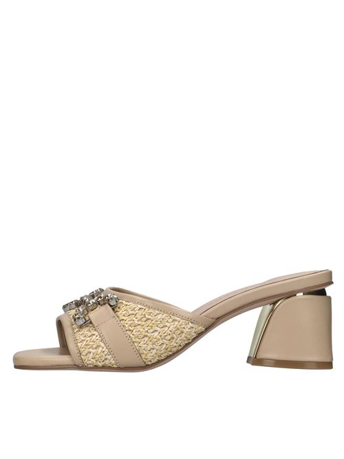 Mules pelle e rafia ALMA EN PENA | V250953 RAFIASAND